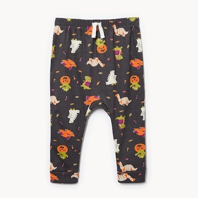 Baby Boys' Printed Harem Pant - Charcoal