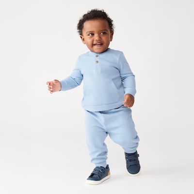 Baby Boys' Waffle 2-Piece Set - Powder Blue