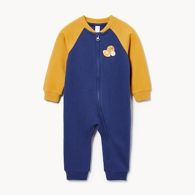 Barboteuse en molleton pour bébés garçons - Indigo