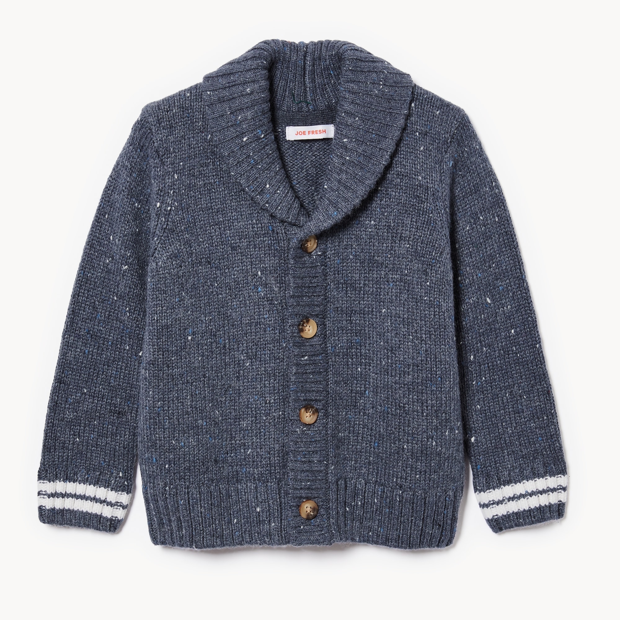 Baby Boys' Shawl Collar Cardigan in Dark Navy Mix from Joe Fresh - Main Image