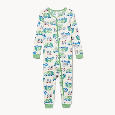 Baby Boys' Double-Zip Sleeper - Cream