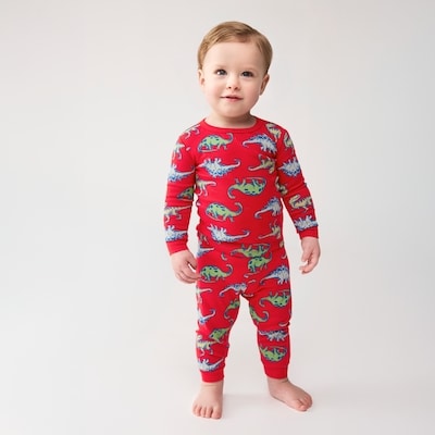 Baby Printed Sleep Set - Red