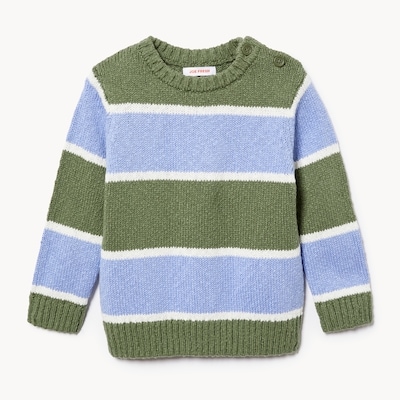 Chandail en tricot rayé pour bébés garçons - Olive Pâle