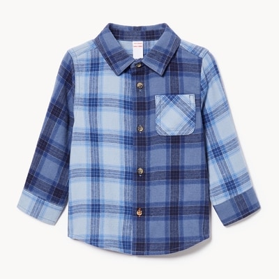 Chemise boutonnée à bandes de couleur, bébé garçon - POUDRE BLEU