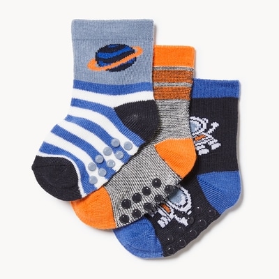 Baby Boys' 3-Pack Crew Socks - Blue