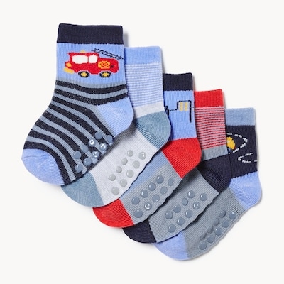 Baby Boys' 5-Pack Crew Socks - Blue