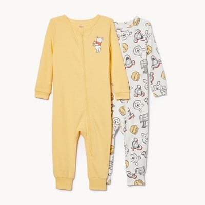 Joe Fresh Ens. 2 dormeuses Winnie l’ourson, bébés garçons 1 ea, 29,00 $/1ch