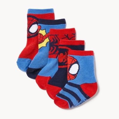 Joe Fresh 5 paires de chaussettes Spider-Man, bébés garçons 1 ea, 10,00 $/1ch