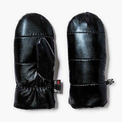 Kid Boys' Iridescent Puffer Ski Mittens - Black