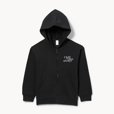 Kid Boys' Graphic Zip-Up Hoodie - JF Black