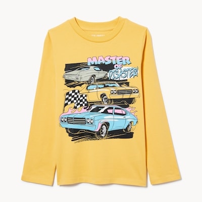 Kid Graphic Long Sleeve Top - Light Yellow