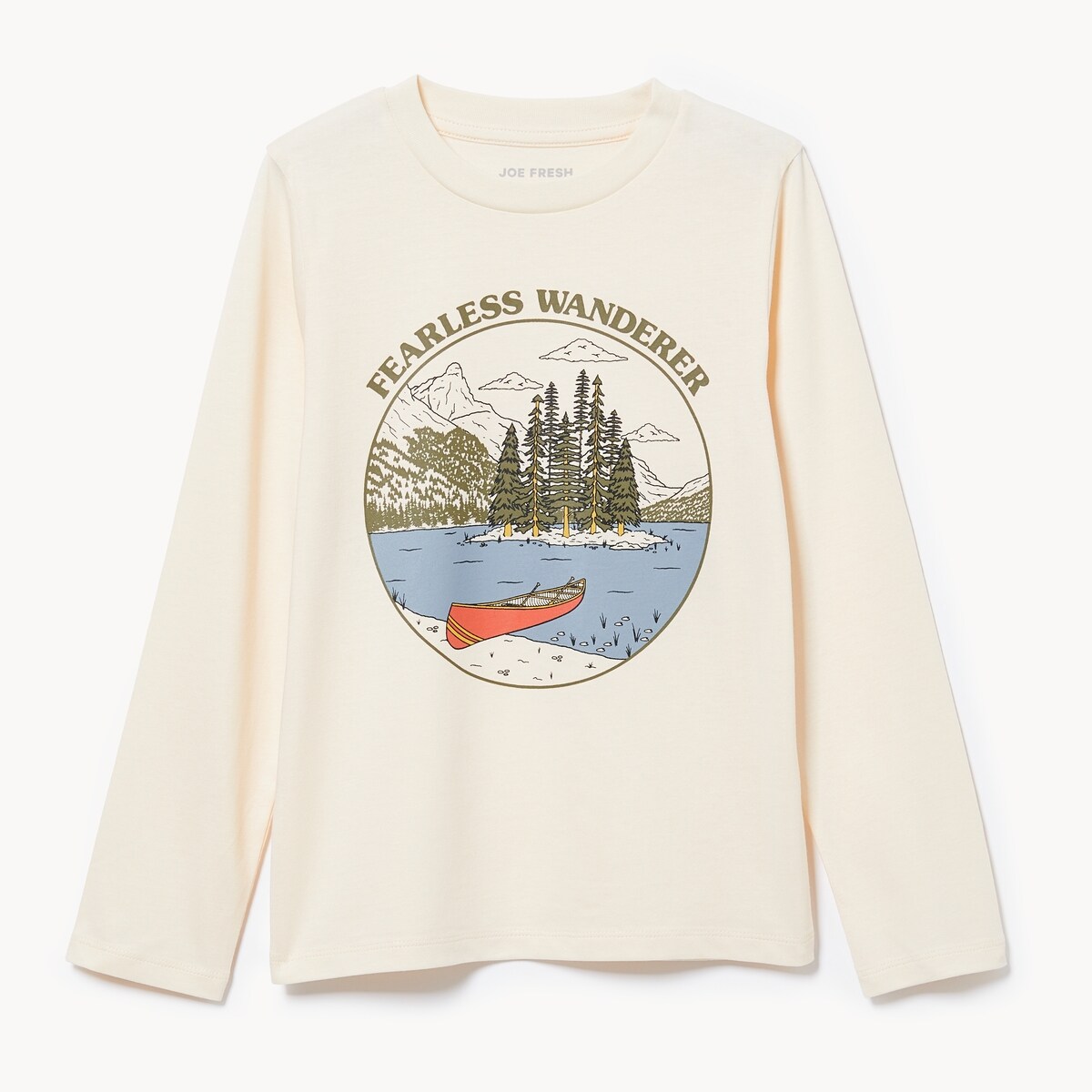 Kid Graphic Long Sleeve Top - Ivory