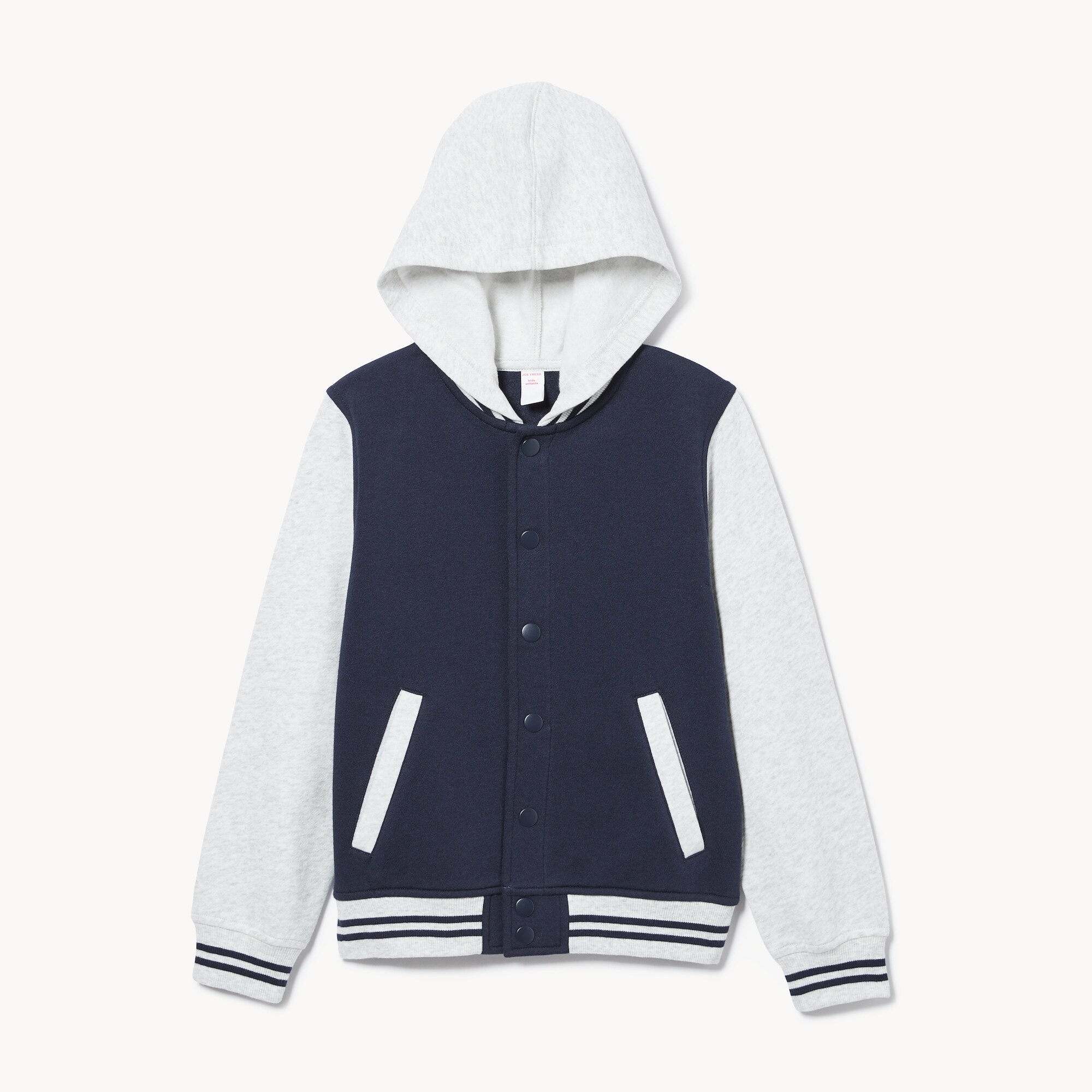 Kid Boys' Varsity Jacket in Pale Grey from Joe Fresh