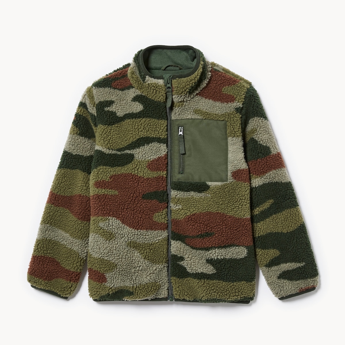 Kid Boys' Camo Teddy Fleece Jacket