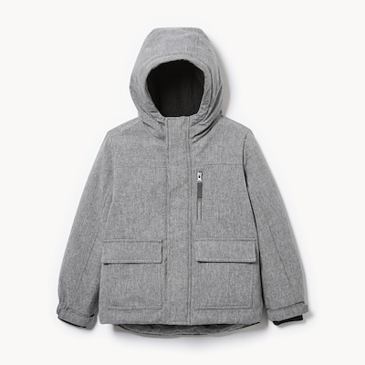 Kid Boys' Hooded Coat - Charcoal Mix