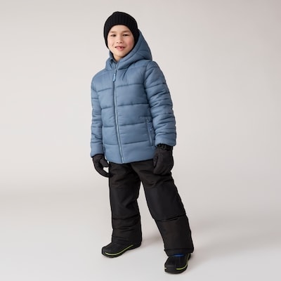 Veste matelassée à capuchon pour garçons - Bleu Cendré