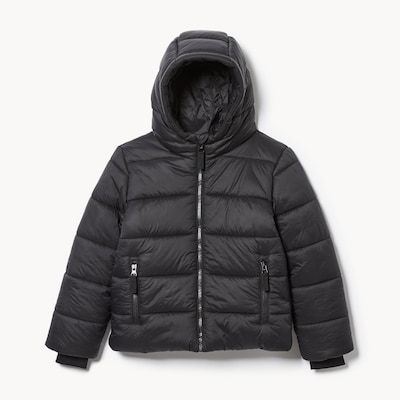 Kid Boys' Hooded Puffer Jacket - JF Black