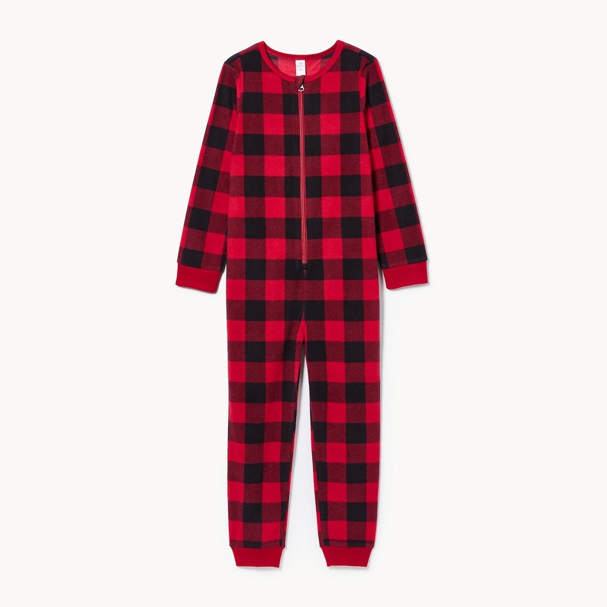 Kid Buffalo Plaid Microfleece Sleeper - Red