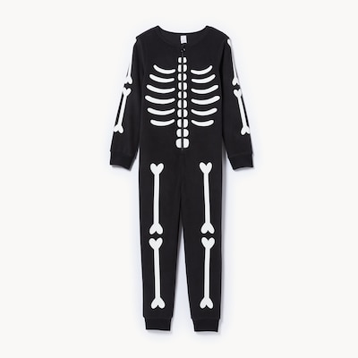 Dormeuse en micromolleton à squelette pour enfants - Noir