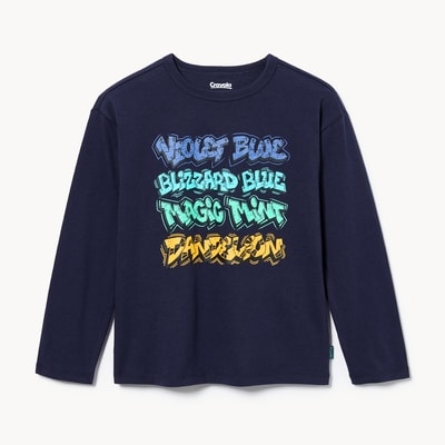 Kids' Crayola Graphic Long Sleeve - Dark Navy