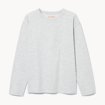Kids Long Sleeve Top - Pale Grey