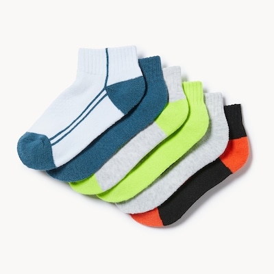 Ens. 6 paires de socquettes pour garçons - Blanc