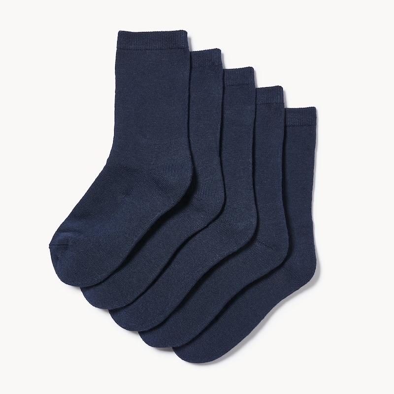 Kid Boys' 5-Pack Uniform Crew Socks