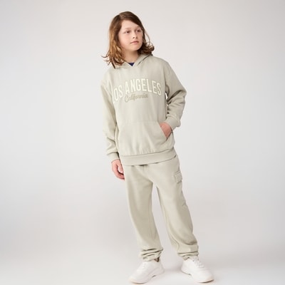 Tween Boys' Los Angeles Graphic Hoodie - Light Grey