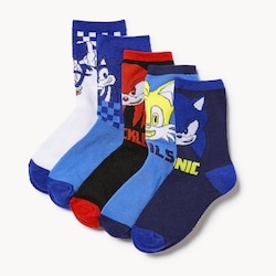 Joe Fresh Kid Boys' 5-Pack Sonic the Hedgehog Crew Socks 1 ea, $12.00/1ea