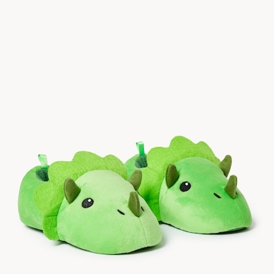 Pantoufles dinosaure pour garçons - Vert