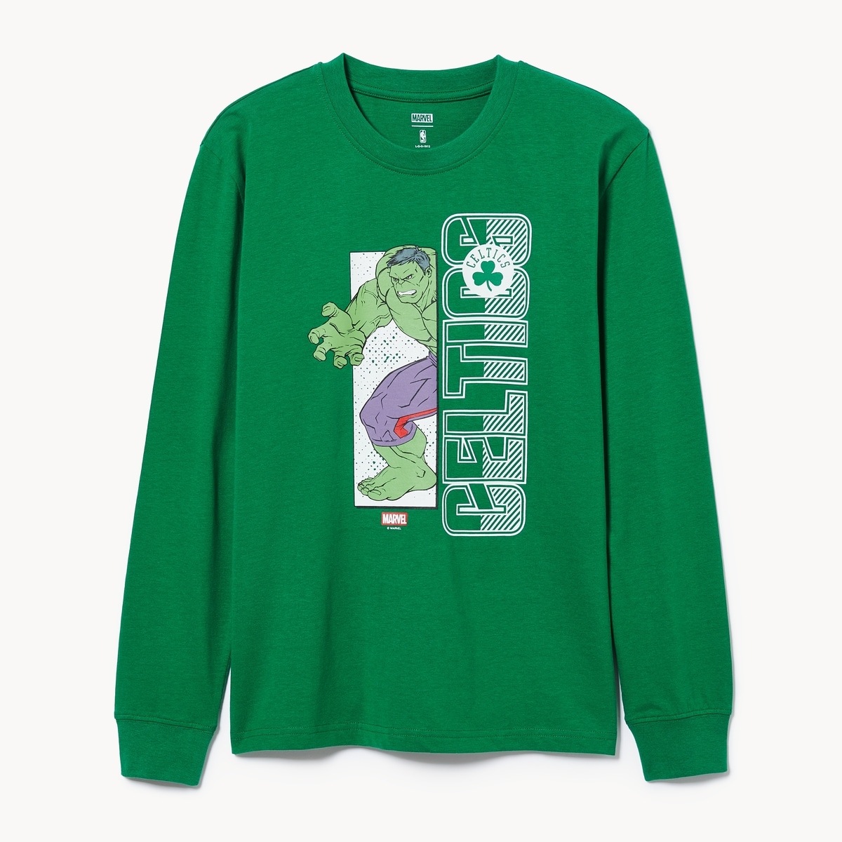 Haut  manches longues Celtics de la NBA, enfants - Vert