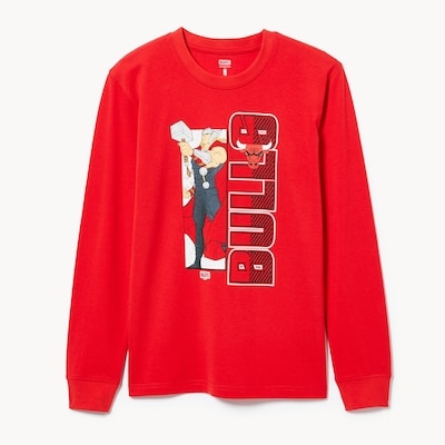 Kids' NBA Bulls Long Sleeve Top - Red