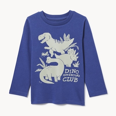 Toddler Graphic Long Sleeve Top - Indigo