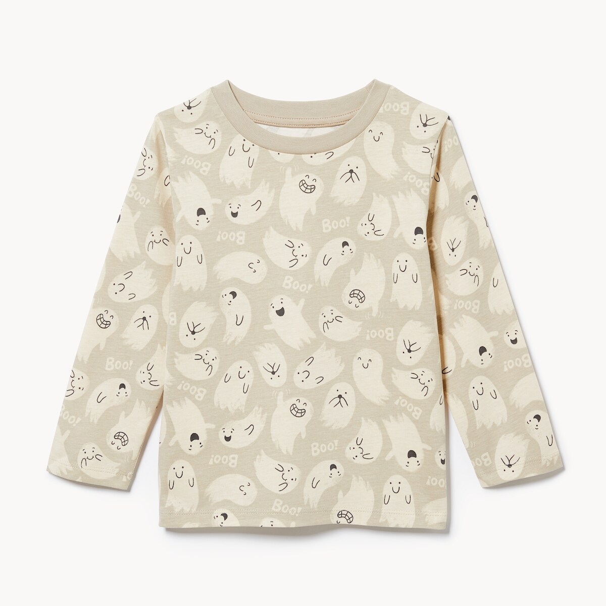 Toddler Printed Long Sleeve Top - Light Grey