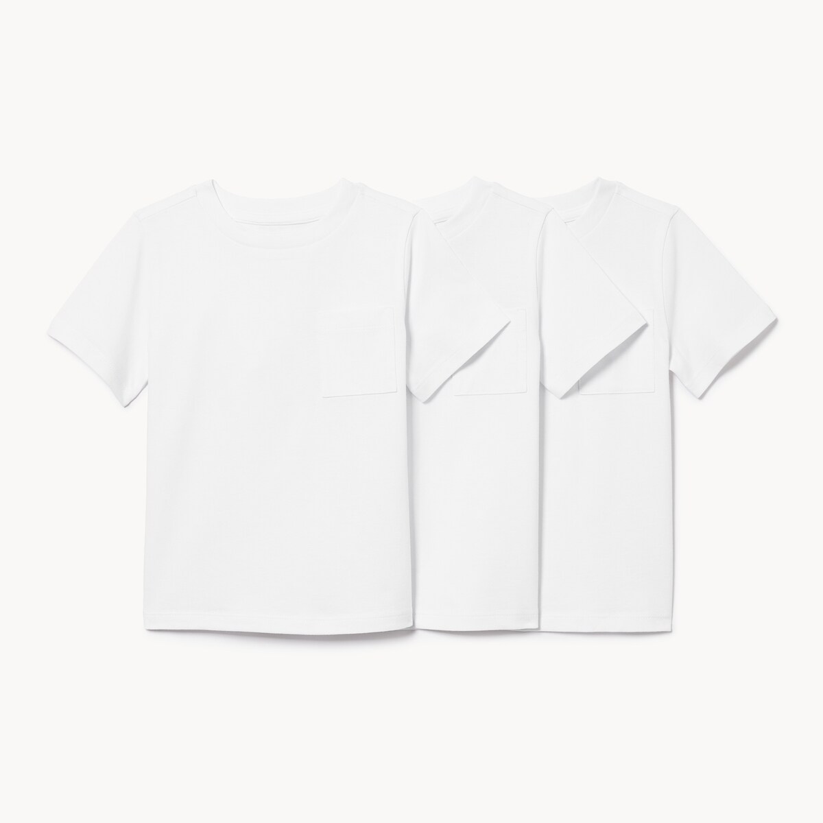 Toddler 3-Pack Pocket T-Shirt - White