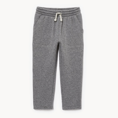 Toddler Boys' Fuzzy Fleece Joggers - Dark Grey Mix