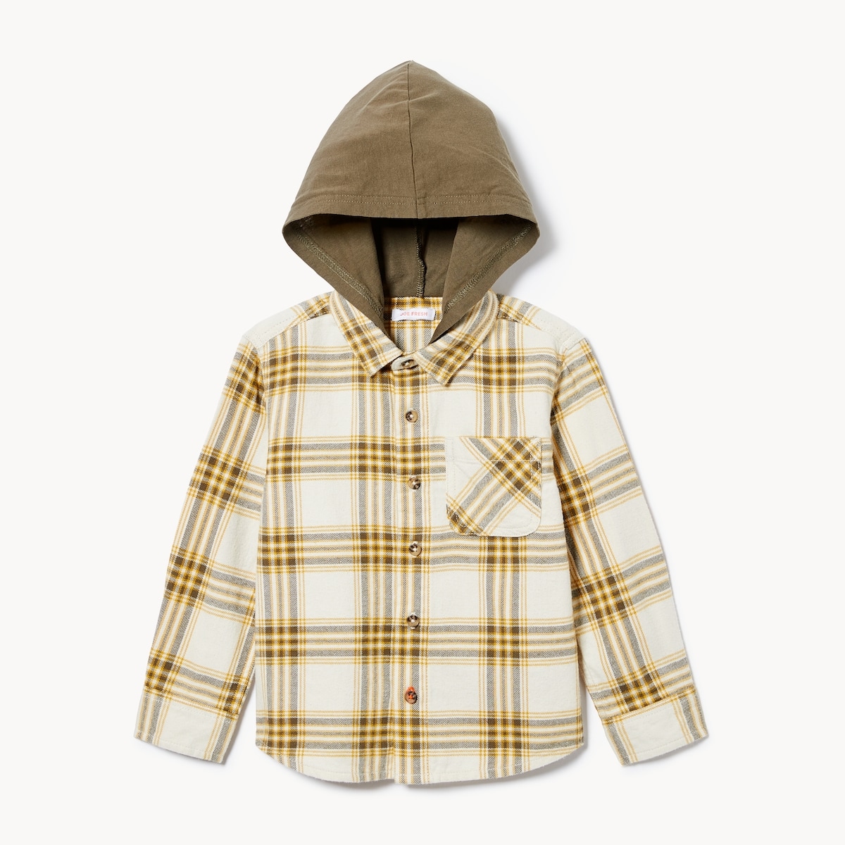 Chemise  capuchon en flanelle pour petits garons