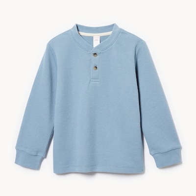 Haut à manches longues boutonné, petits garçons - Slate Grey