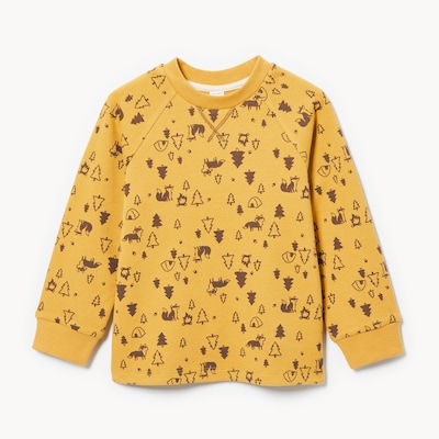 Toddler Boys' Waffle Long Sleeve Top - Mustard