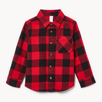 Chemise à carreaux pour petits garçons - ROUGE cerise