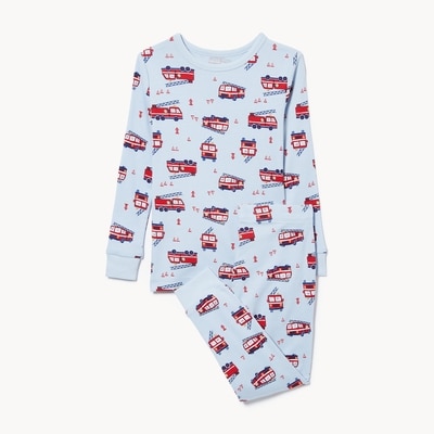 Toddler Boys' 2-Piece Printed Sleep Set - Pale Blue