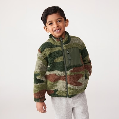 Veste en molleton, camouflage, petit garçon - JUNGLE VERT