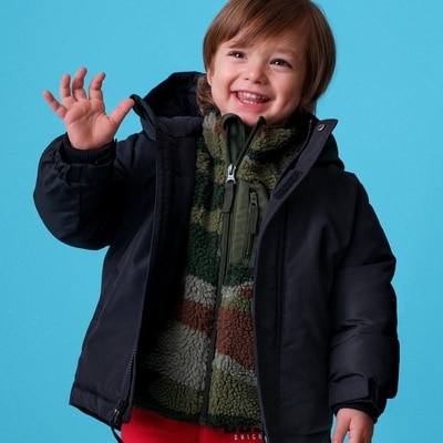 Toddler Hooded Snow Jacket - JF Black