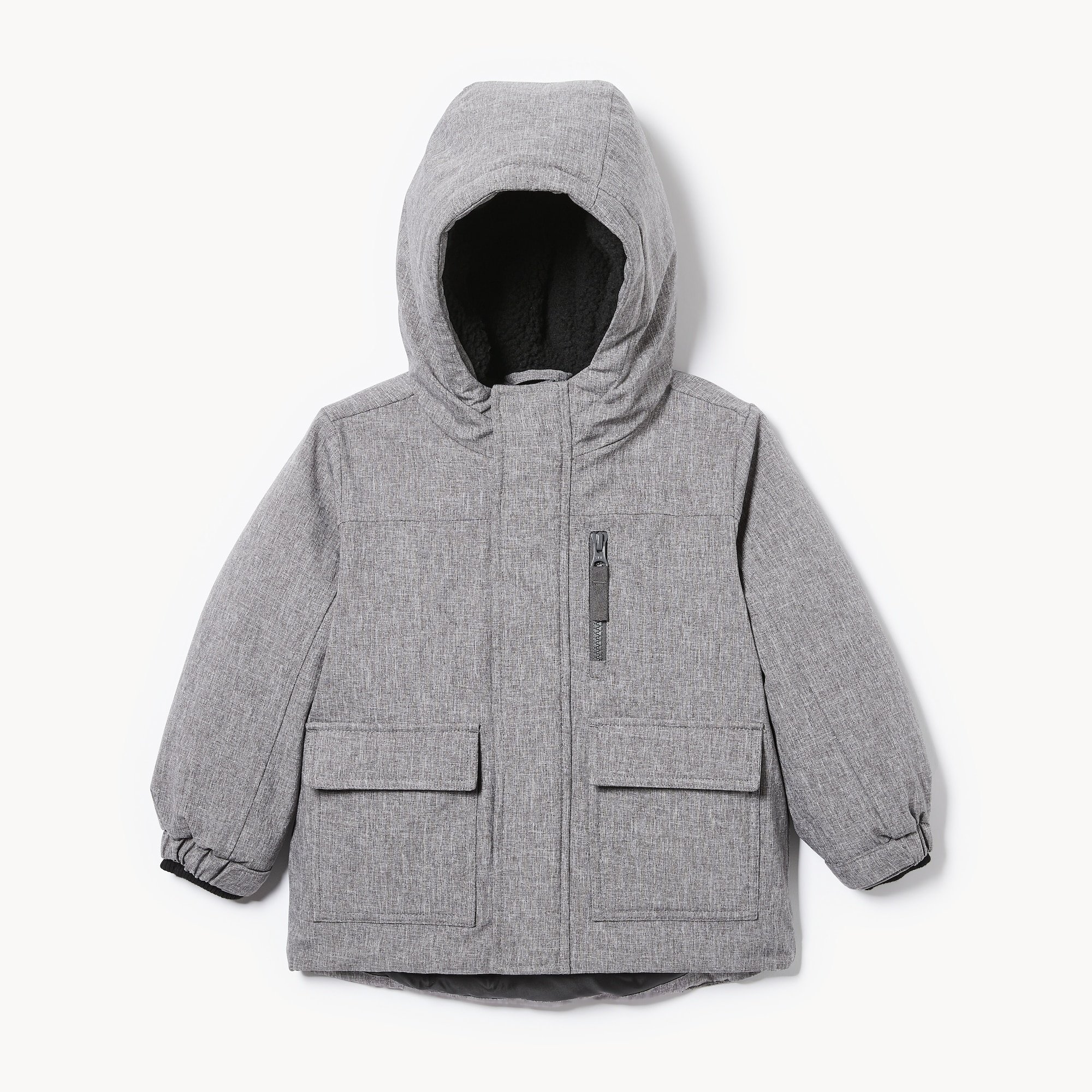 Toddler Boys' Hooded Coat in Charcoal Mix from Joe Fresh