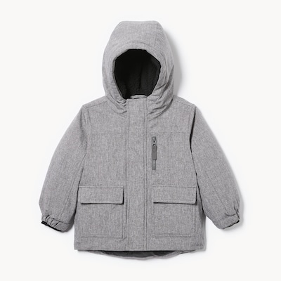 Toddler Boys' Hooded Coat - Charcoal Mix