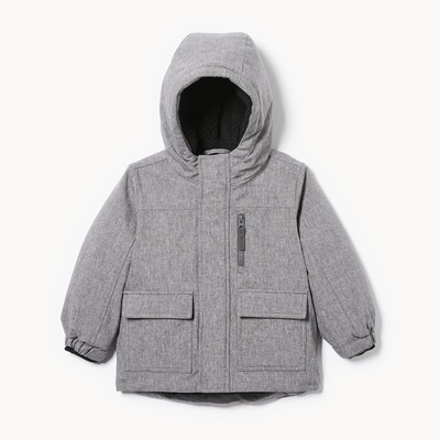Toddler Boys' Hooded Coat - Charcoal Mix