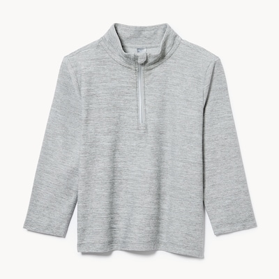 Haut sport à glissière un quart - Mélange De Gris