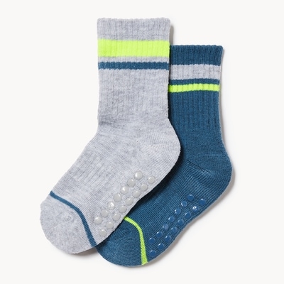 Ens. 2 paires de chaussettes tube, petits garçons - Gris