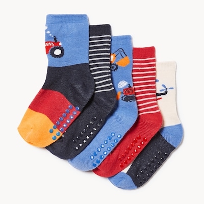 Toddler Boys' 5-Pack Crew Socks - Blue