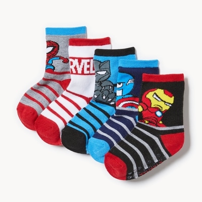 Joe Fresh Toddler Boys' Marvel Avengers 5-Pack Crew Socks 1 ea, $12.00/1ea